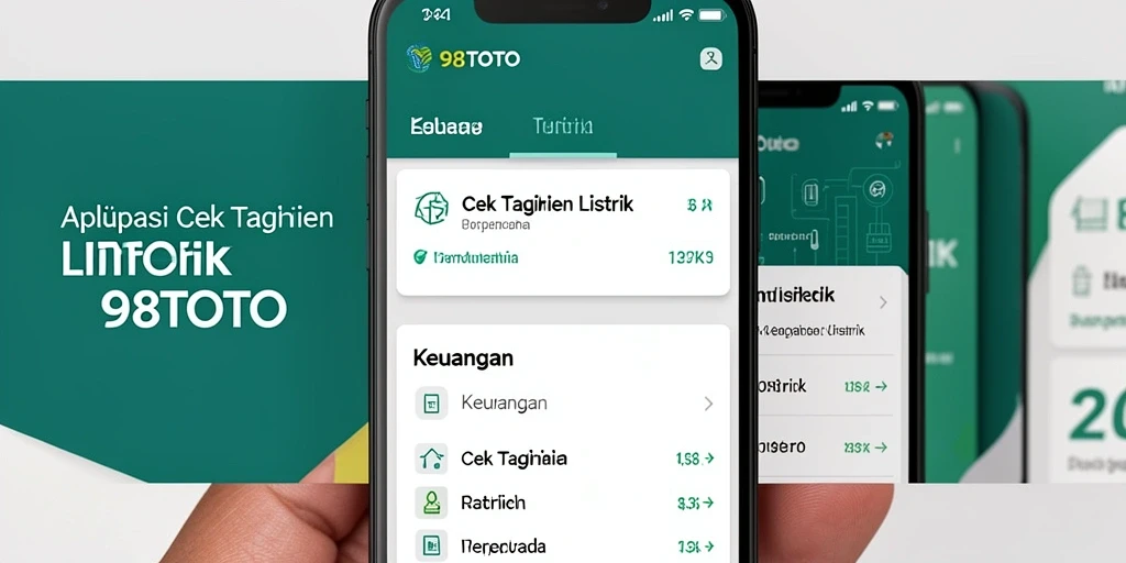 Antarmuka aplikasi 98TOTO yang sederhana dan fungsional untuk cek tagihan listrik.