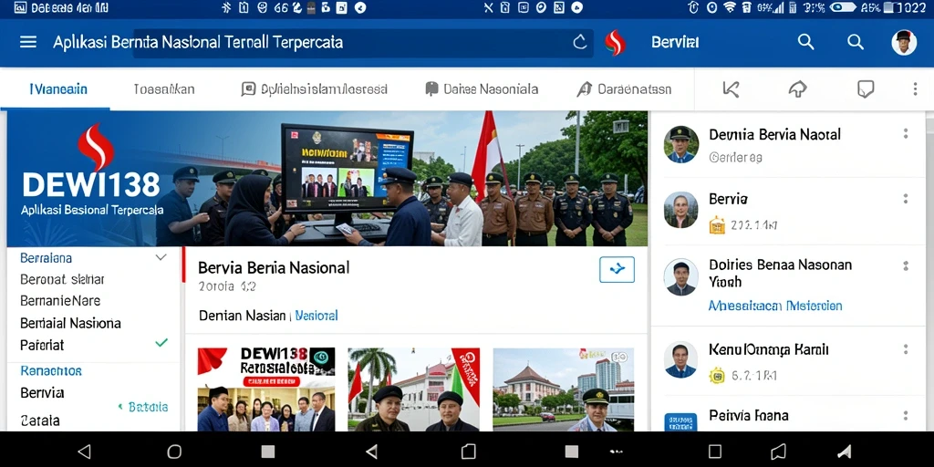 Tampilan antarmuka aplikasi DEWI138 yang user-friendly.
