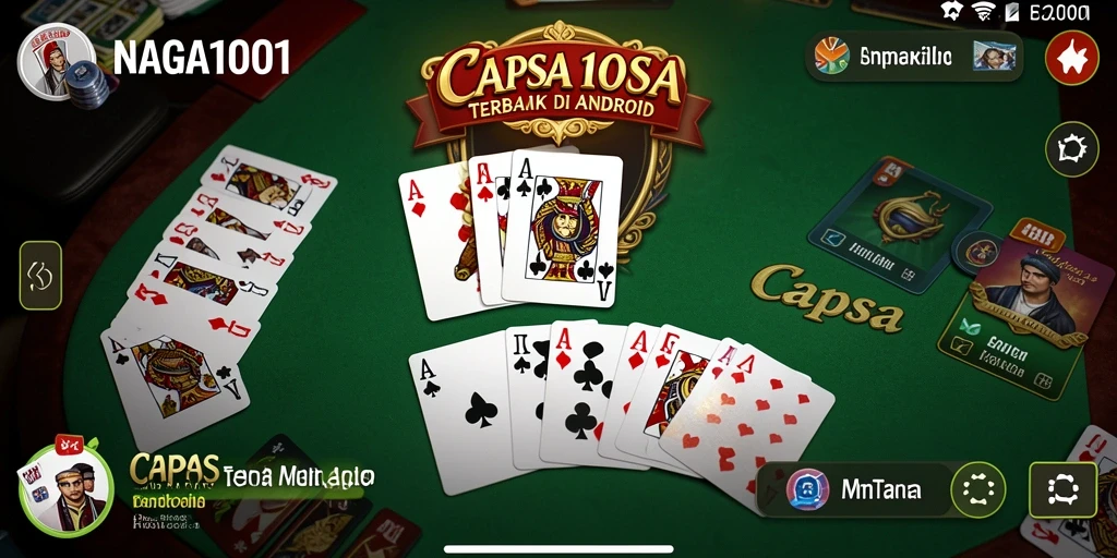 Tampilan antarmuka permainan Capsa yang memukau dan interaktif.