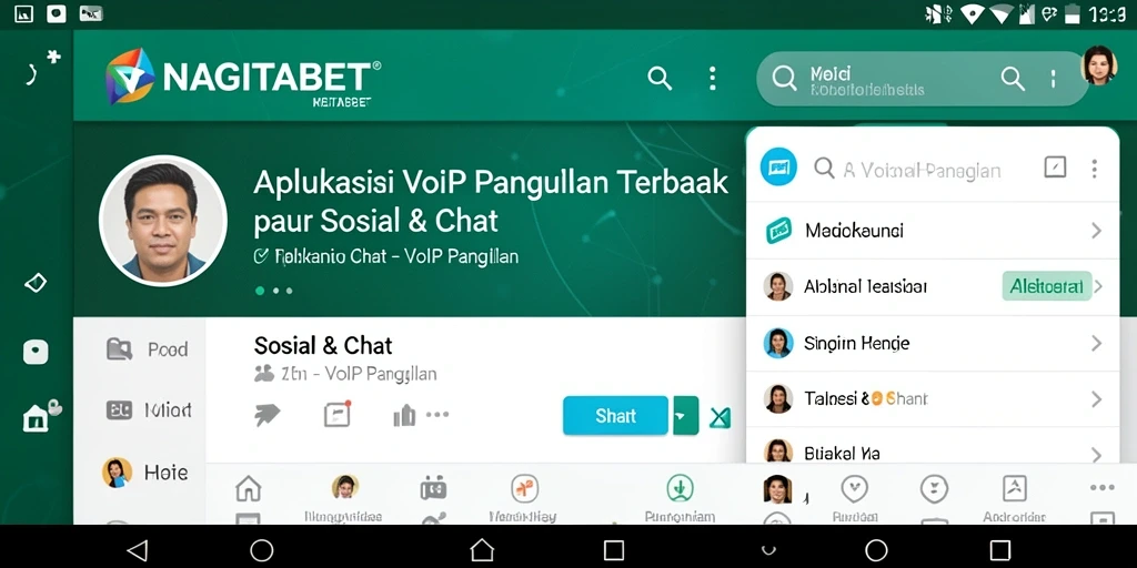 Tampilan antarmuka NAGITABET yang modern untuk VoIP Panggilan.
